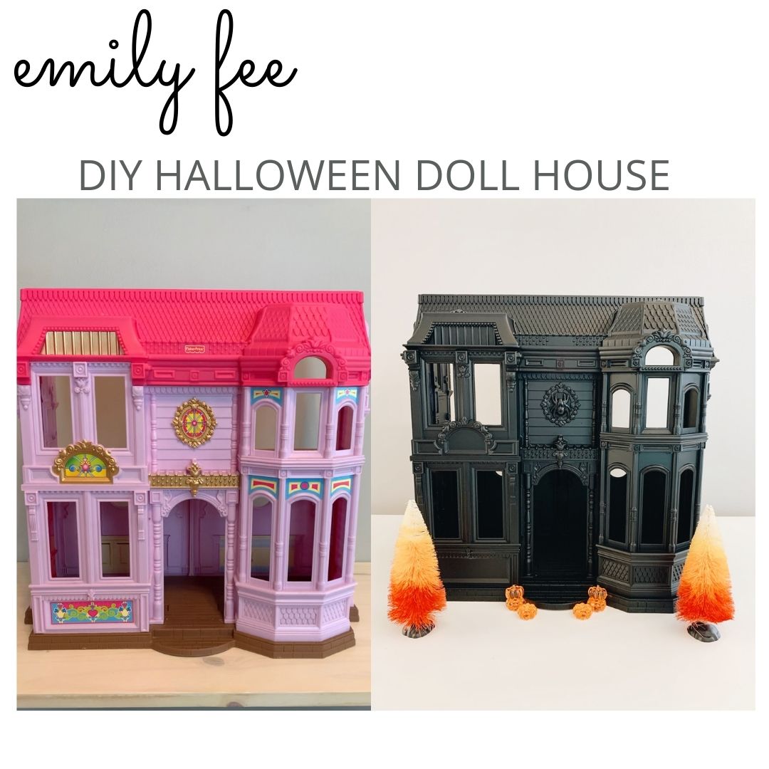 Halloween Spray Painted Doll House