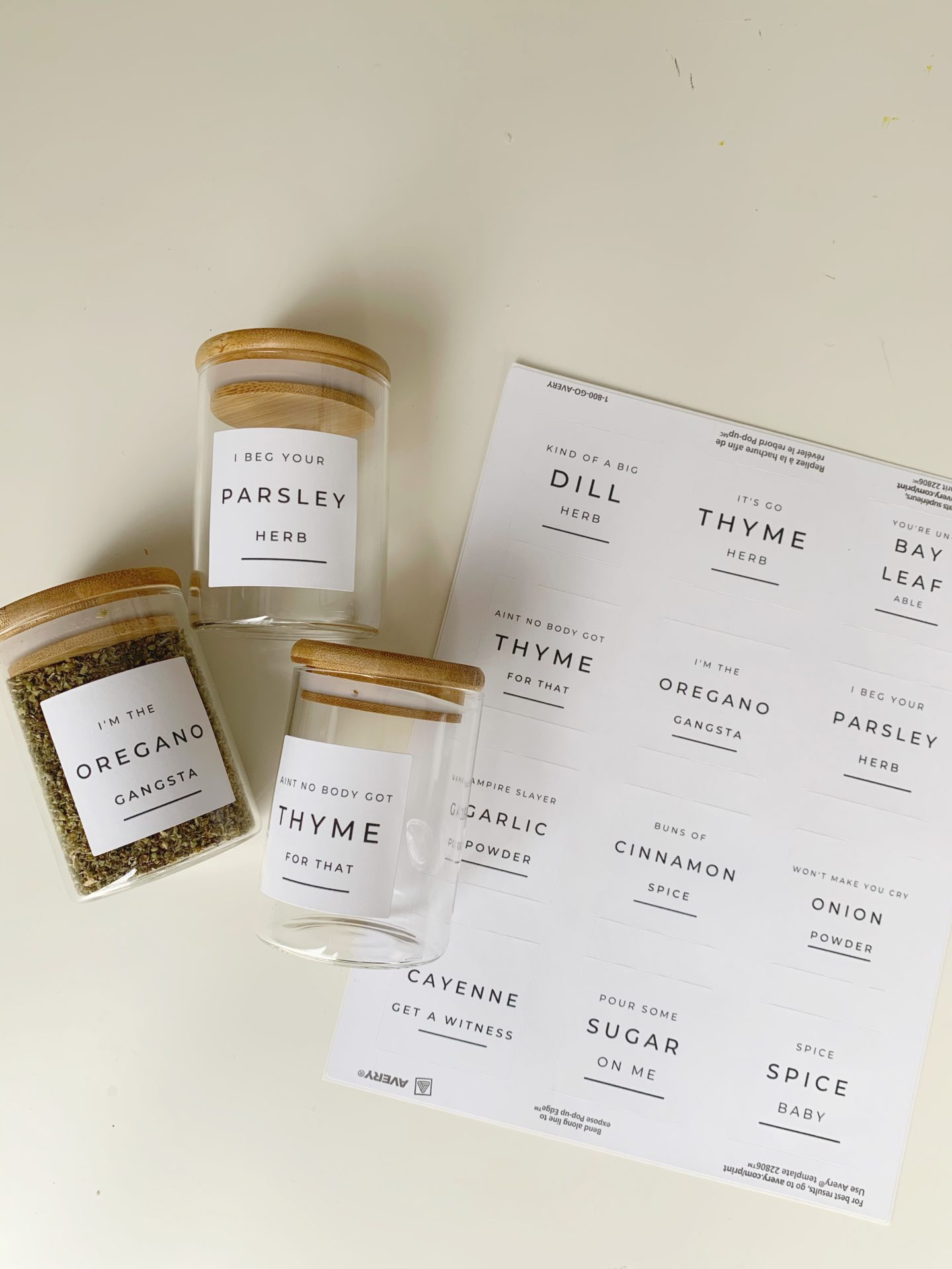 IHeart Organizing: DIY Spice Jar Labels