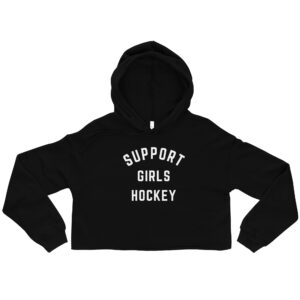 Support Girls Hockey Crop Hoodie